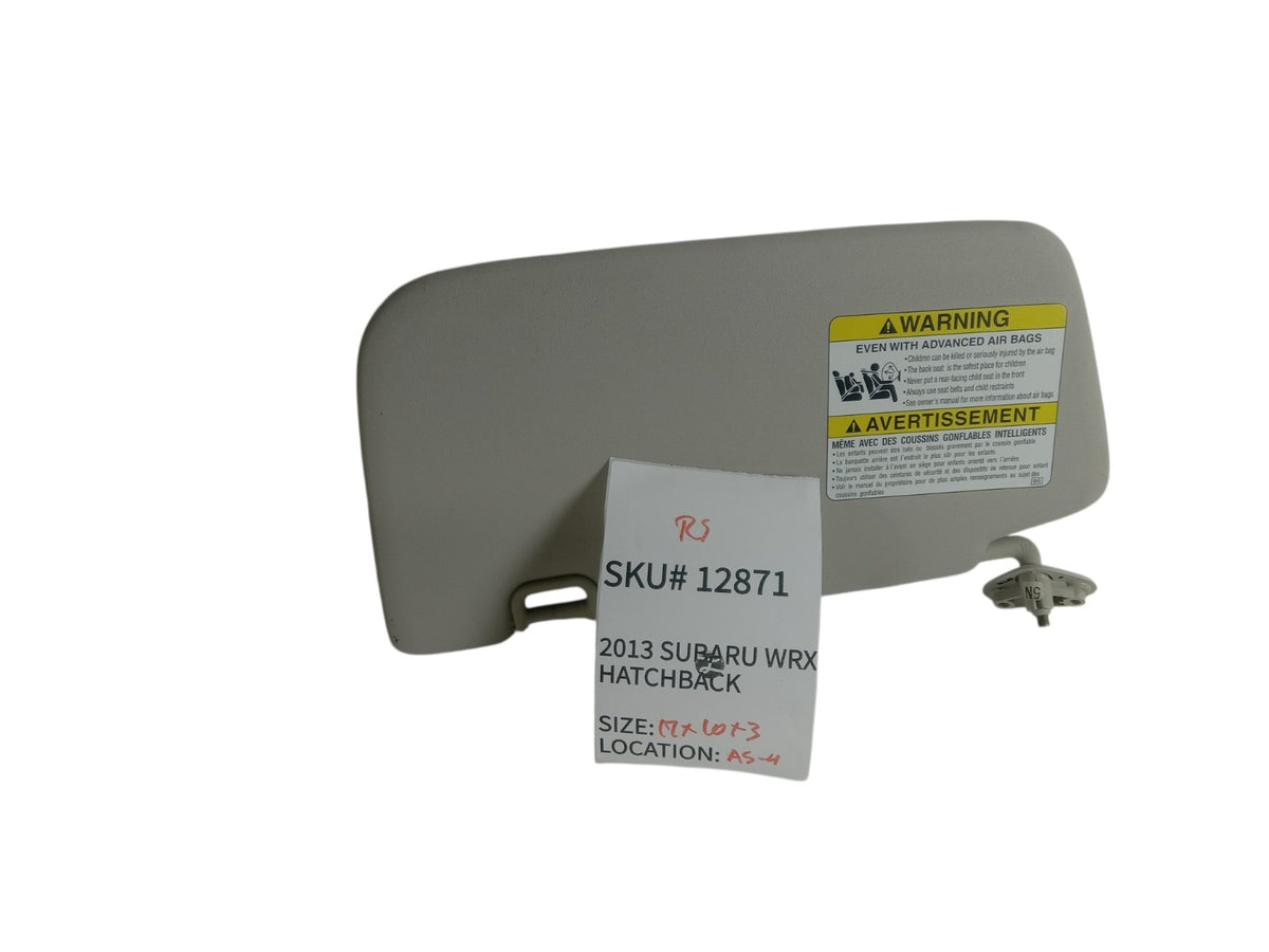 2011-2014 Subaru Impreza Right Front Sun Visor Mirror Sunvisor OEM 12871