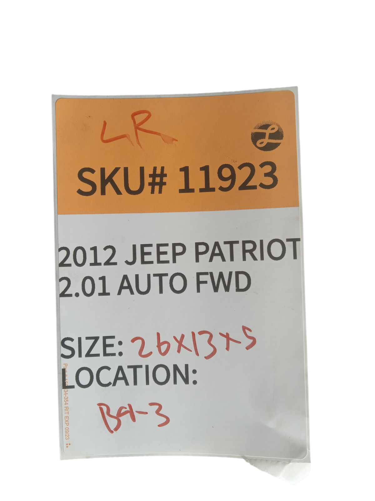 2012-2015 Jeep Patriot Left Rear Window Regulator Classic Style OEM 11923