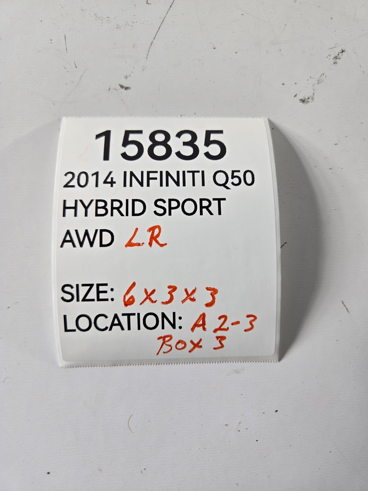 2014 2017 Infiniti Q50 Left Driver Side Rear Seat Belt Buckle OEM 888434HB0B