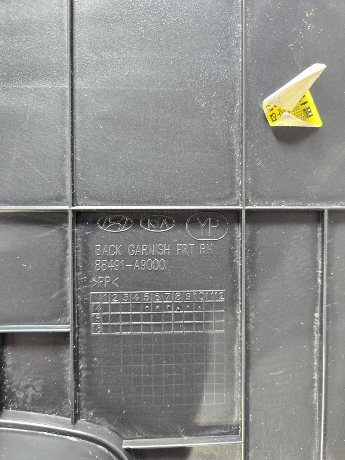 2015 2021 Kia Sedona Right Passenger Front Seat Back Cover Panel OEM 88490A9000