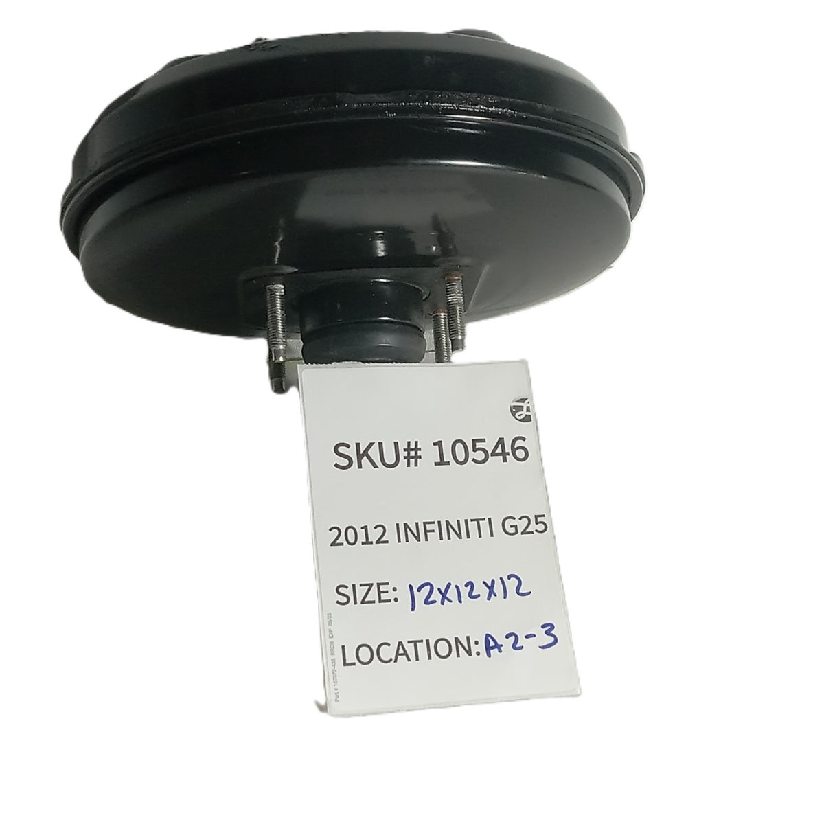 2011-2012 Infiniti G25 Master Cylinder Power Brake Booster OEM 10546