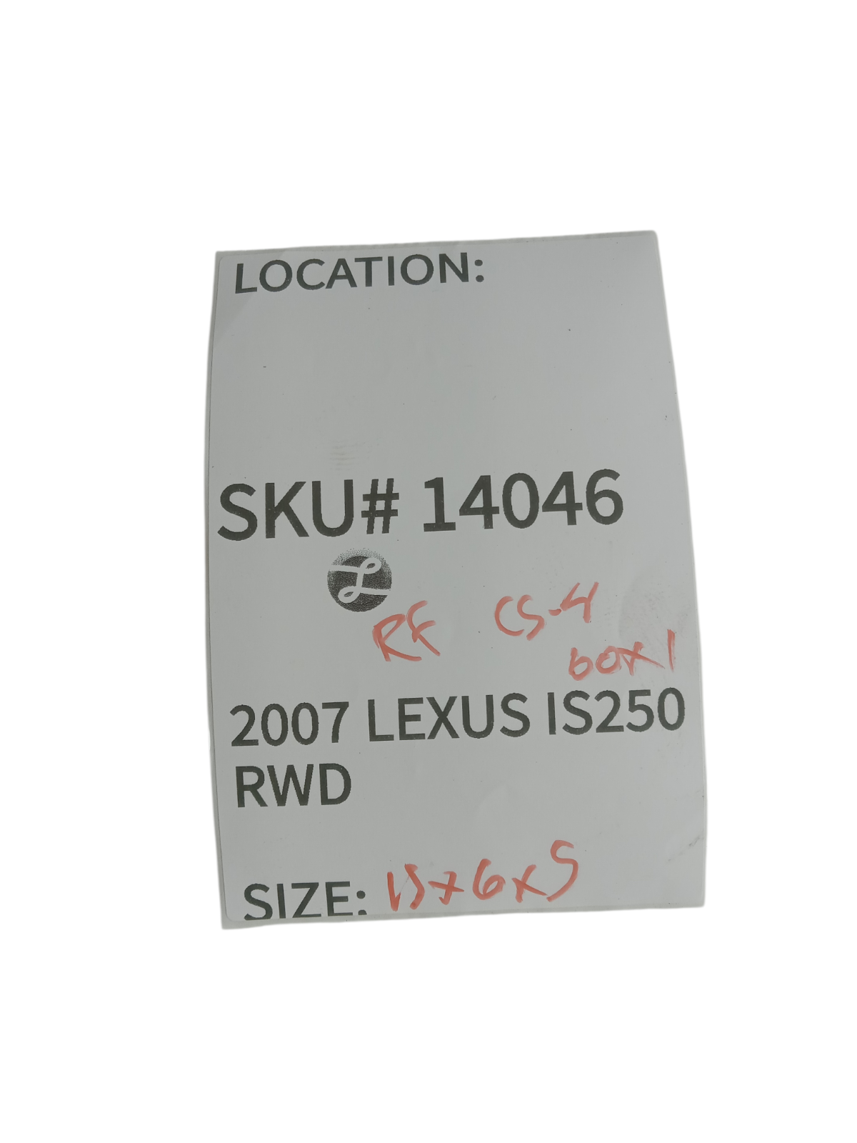 2007-2008 Lexus IS250 Right Front Door Handle 69210-53040 OEM 14046