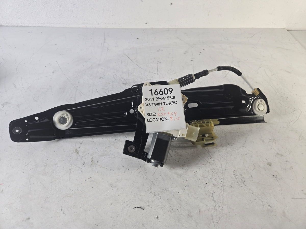 2010 2016 BMW 5 Series 550i Left Driver Rear Door Window Regulator Motor OEM
