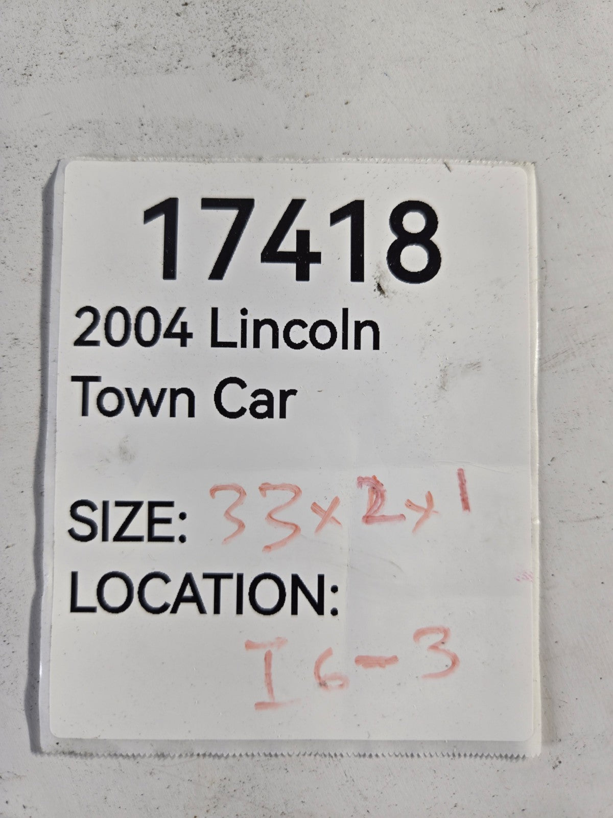 2004 Lincoln Town Car Right Passenger Side Rear Door Lower Chrome Molding Trim