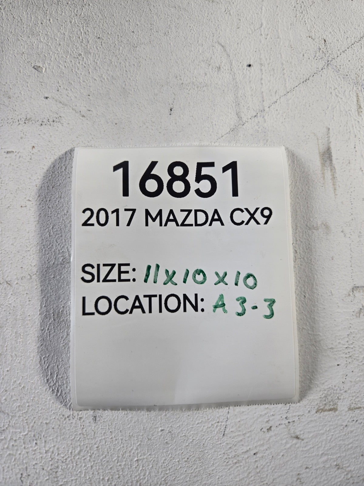 2016 2023 Mazda CX-9 CX9 Master Cylinder Power Brake Booster OEM TKY84380ZA