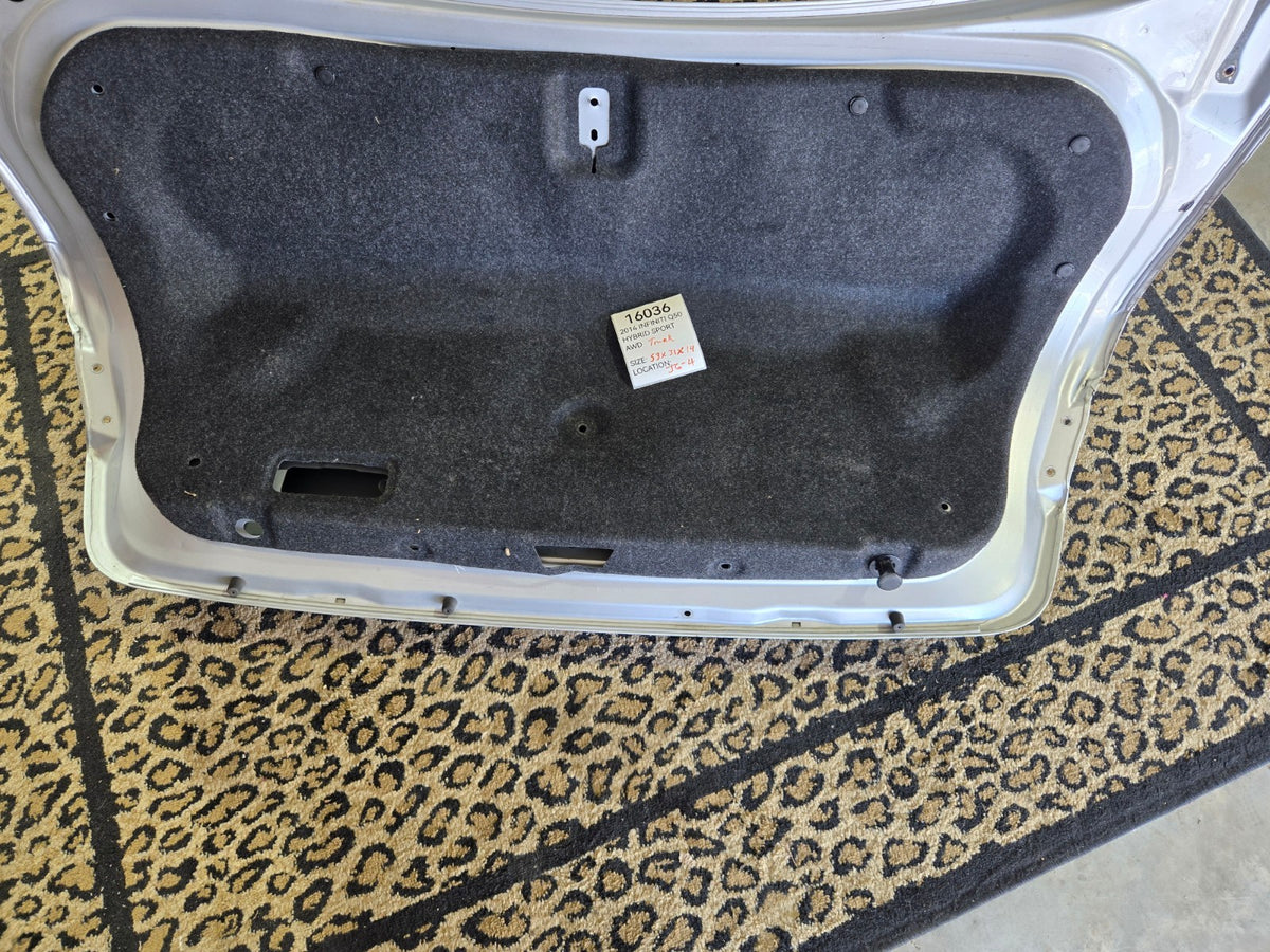 2014 2017 Infiniti Q50s Hybrid AWD Rear Back Trunk Deck Lid Shell Panel OEM x