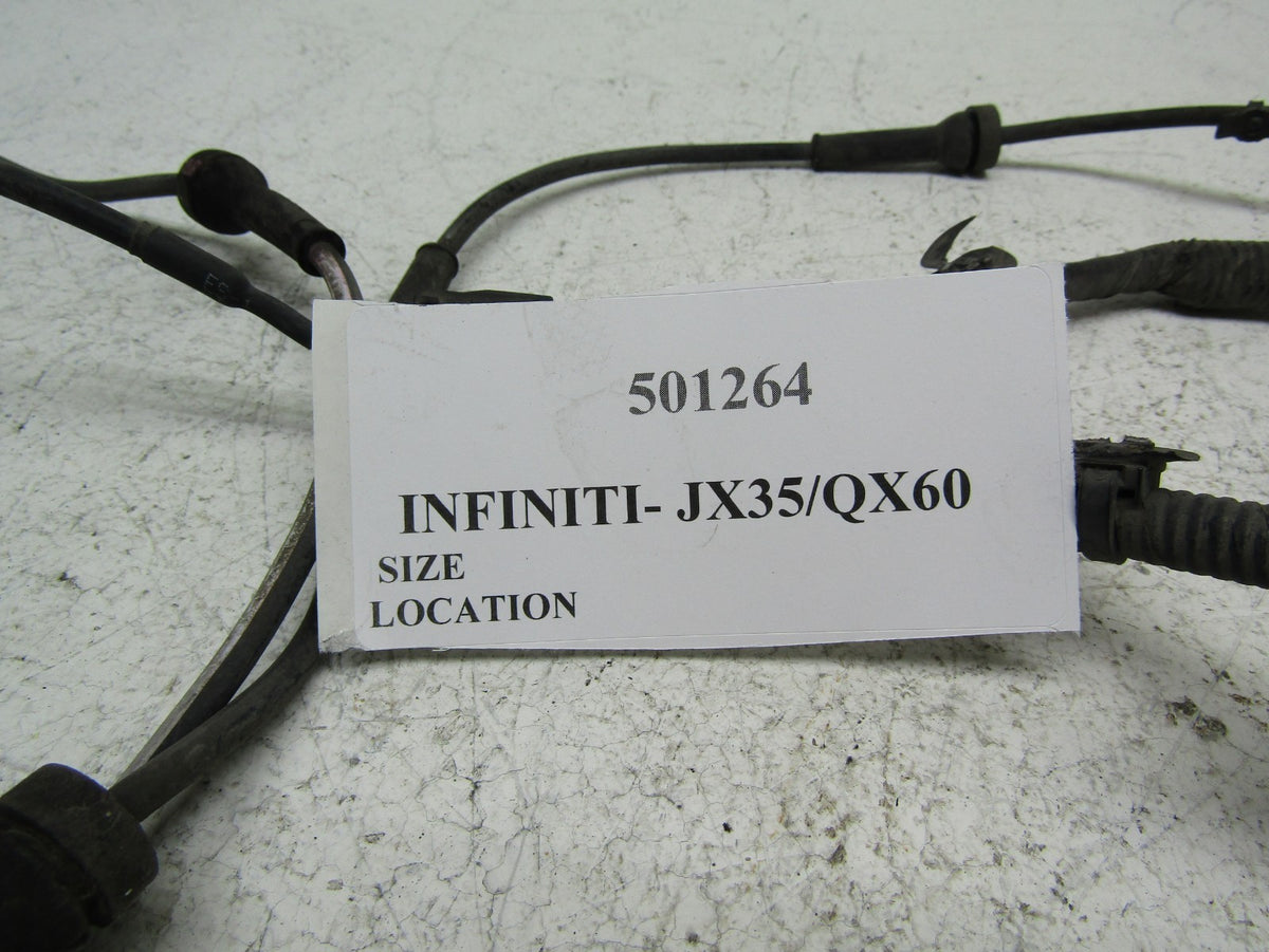 Infiniti JX35 rear back wheel abs anti lock speed sensor wire wiring harness OEM