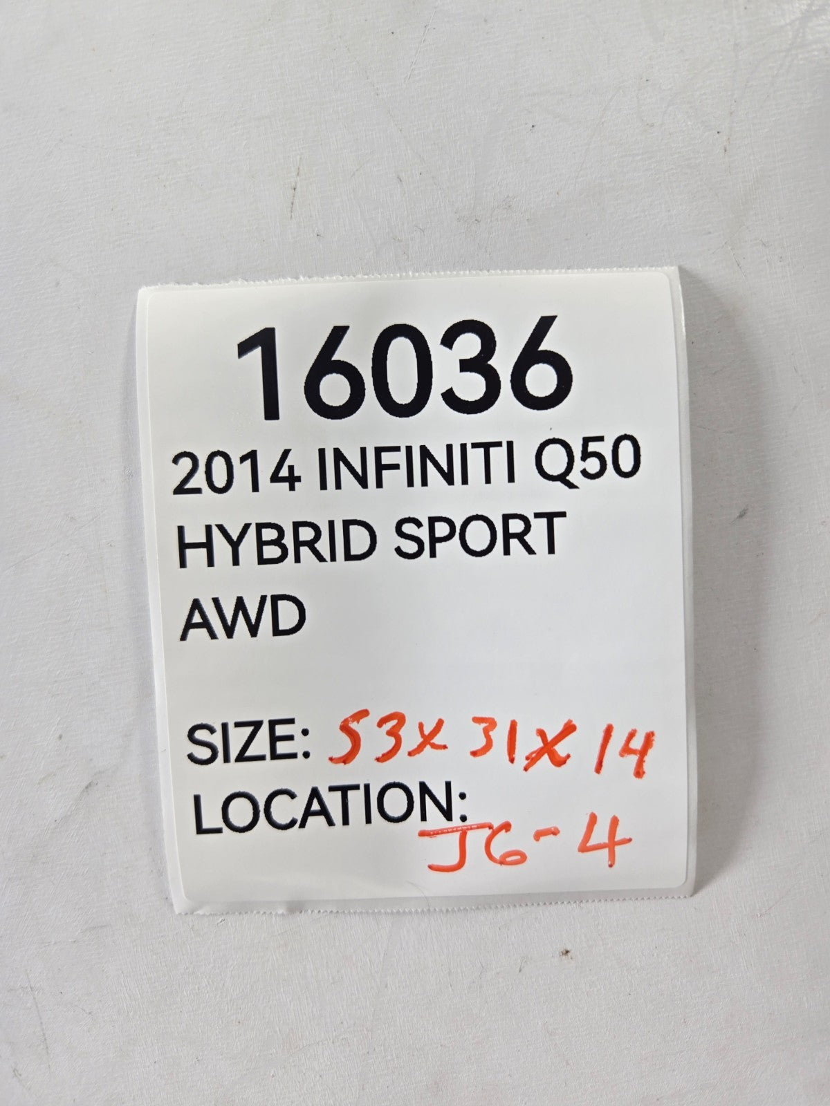 2014 2017 Infiniti Q50s Hybrid AWD Rear Back Trunk Deck Lid Shell Panel OEM x