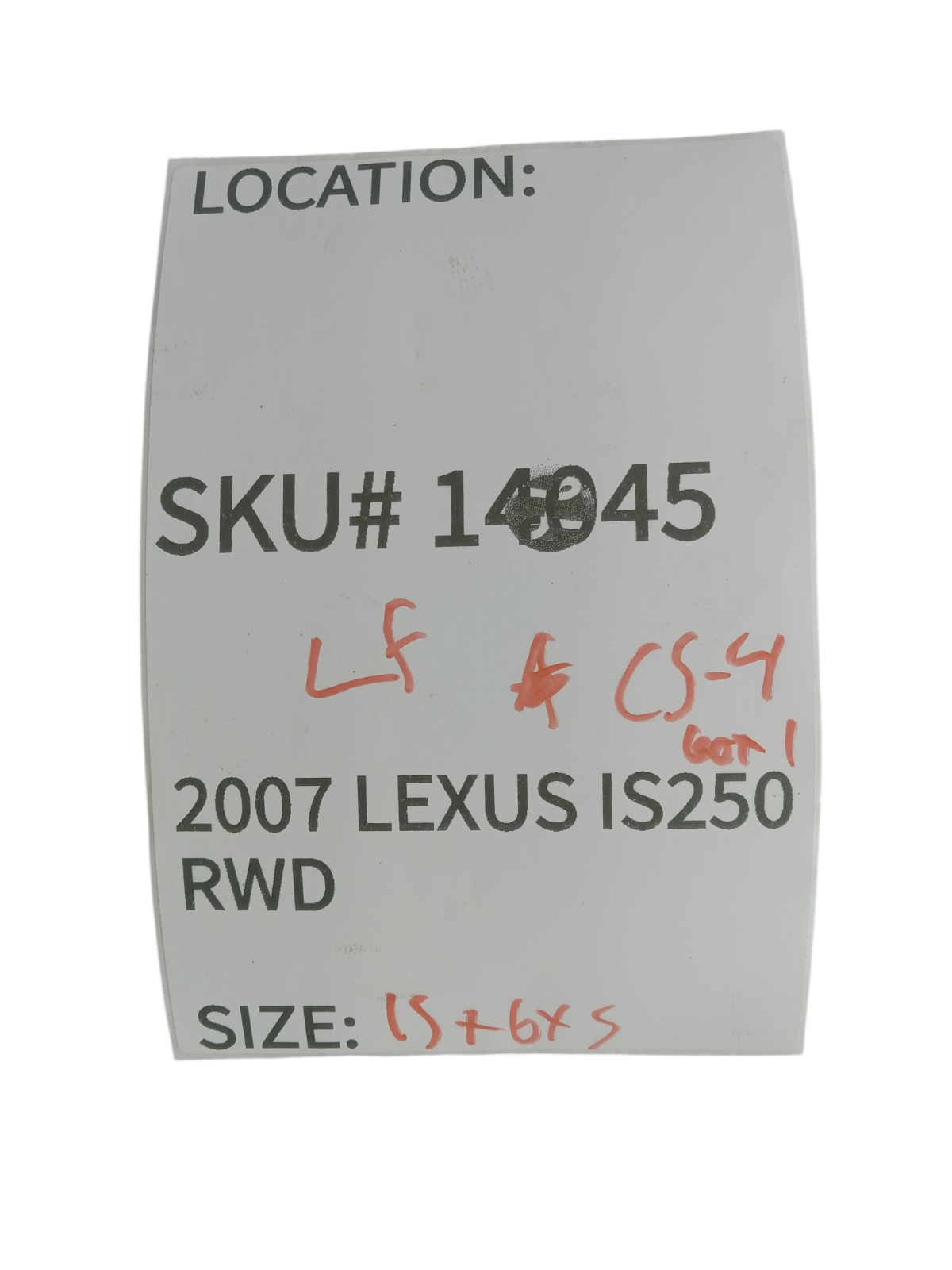2007-2008 Lexus IS250 Left Front Door Handle 69220-53040 OEM 14045