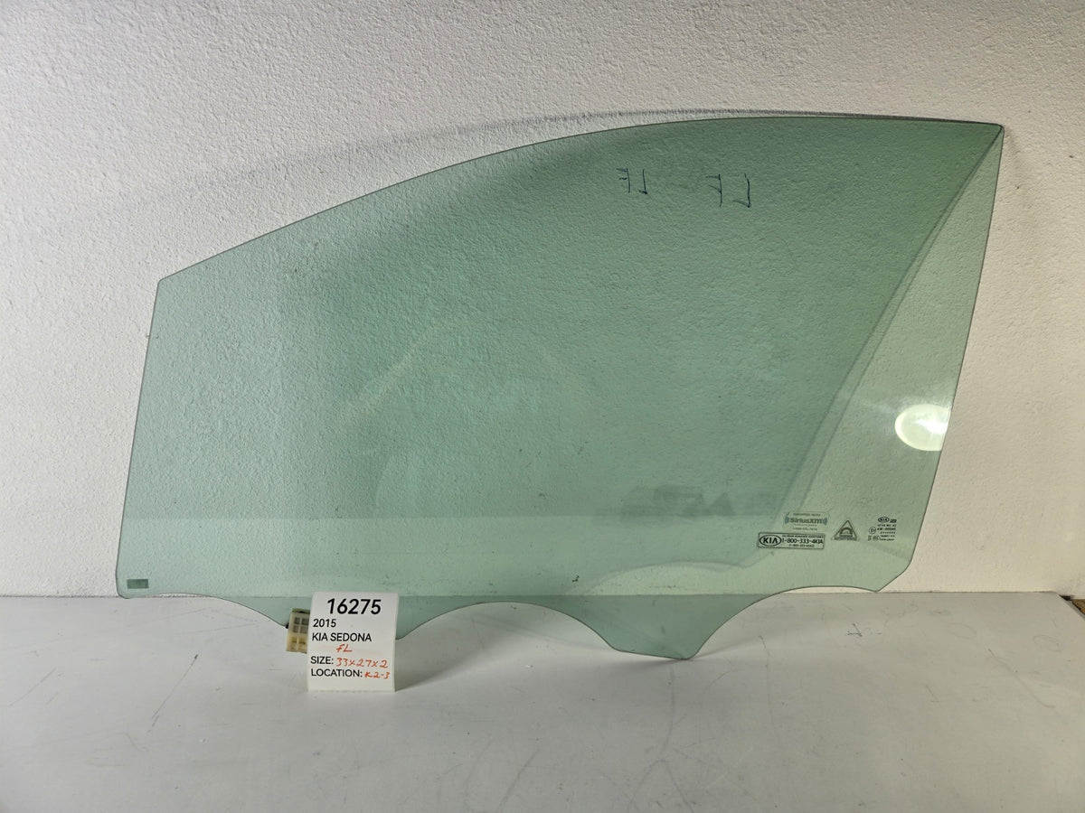 2015 2021 Kia Sedona Left Driver Side Front Door Window Glass OEM 82410A9010