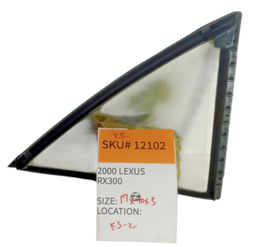 1999 2001 Lexus RX RX300 Right Passenger Rear Door Quarter Glass OEM 6812348020