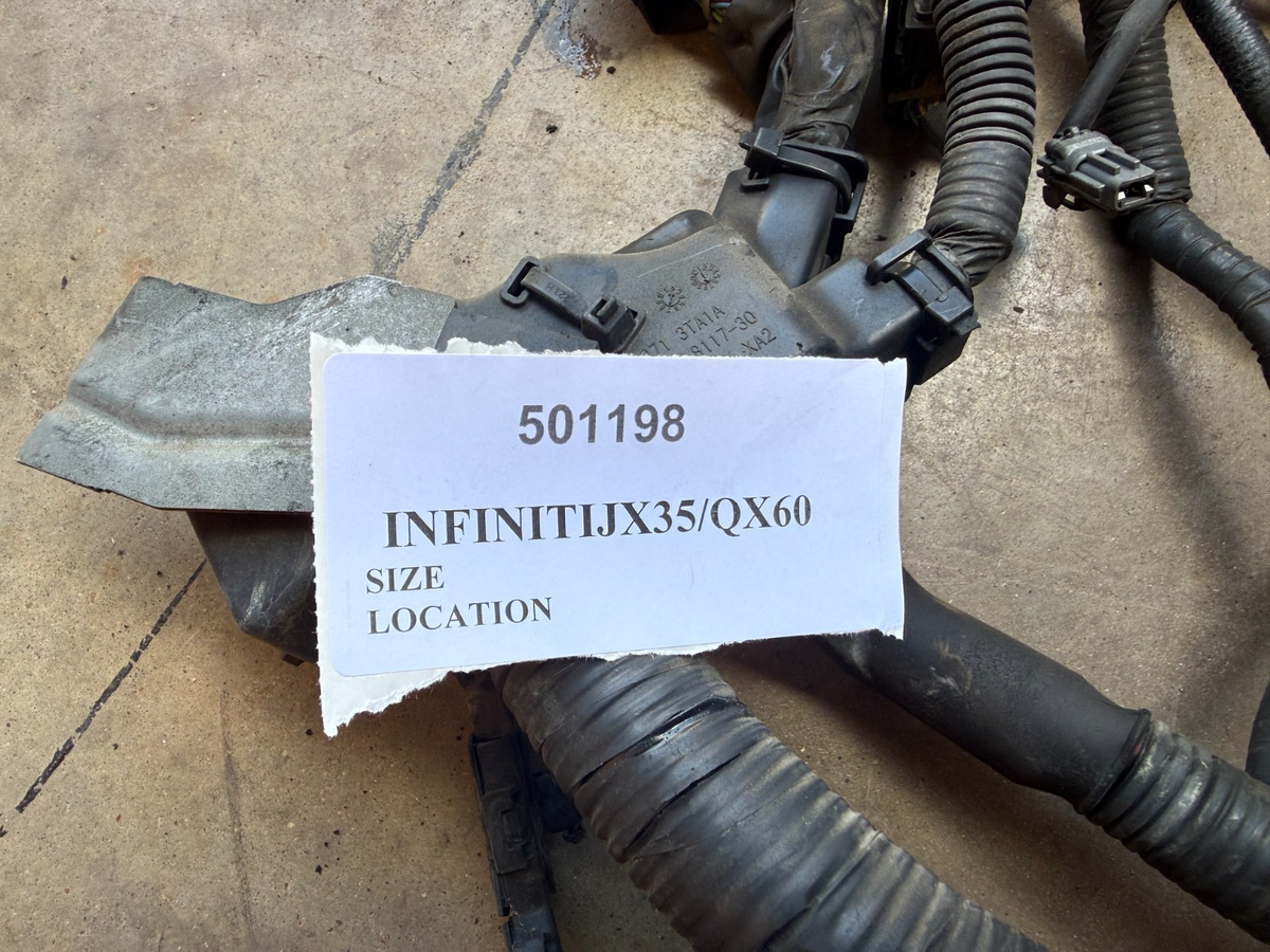 2013 Infiniti JX35 engine motor wire wiring harness FWD non hybrid 24011-3JA5A