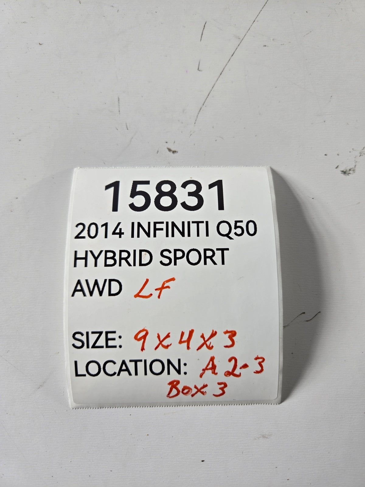 2014 2020 Infiniti Q50 Left Driver Front Seat Belt Retractor OEM 868894GA0B