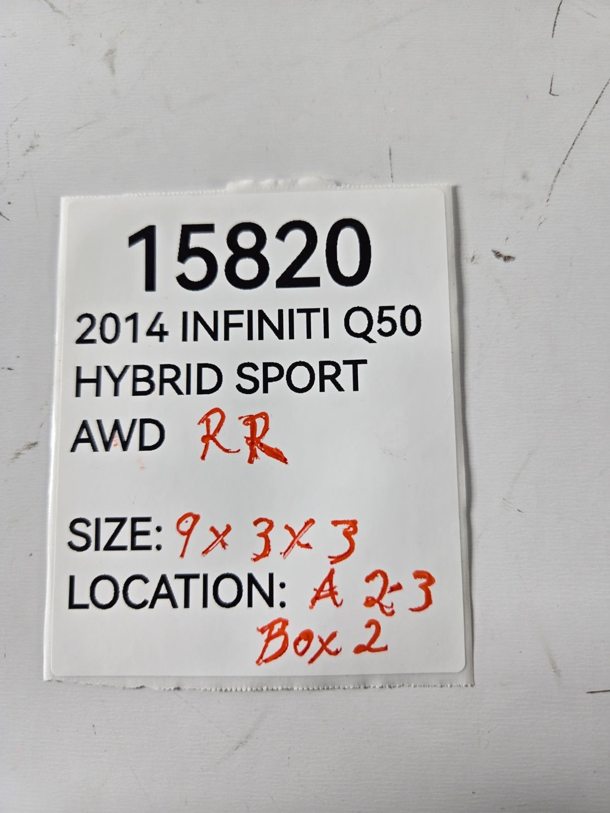 2014 2024 Infiniti Q50 Right Passenger Rear Roof Grip Grab Handle OE 739406AU1A