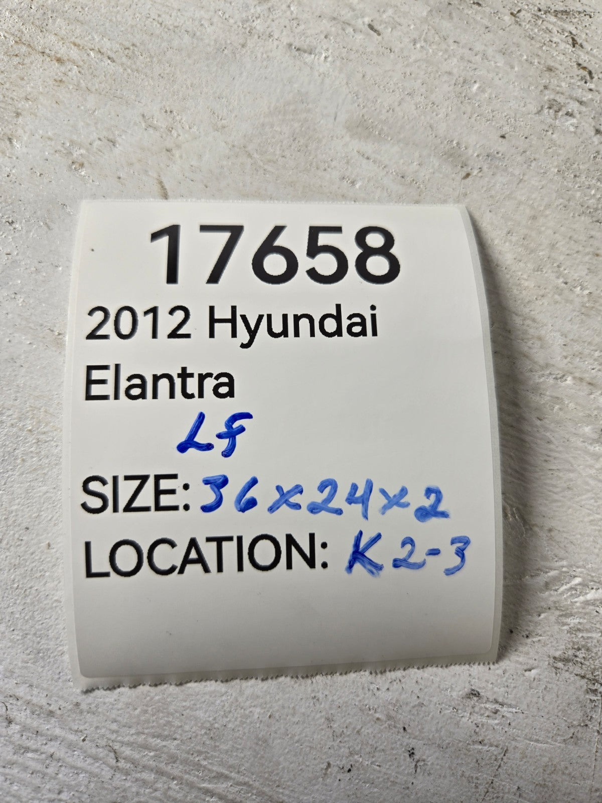 2011 2013 Hyundai Elantra Left Driver Side Front Door Window Solar Glass OEM