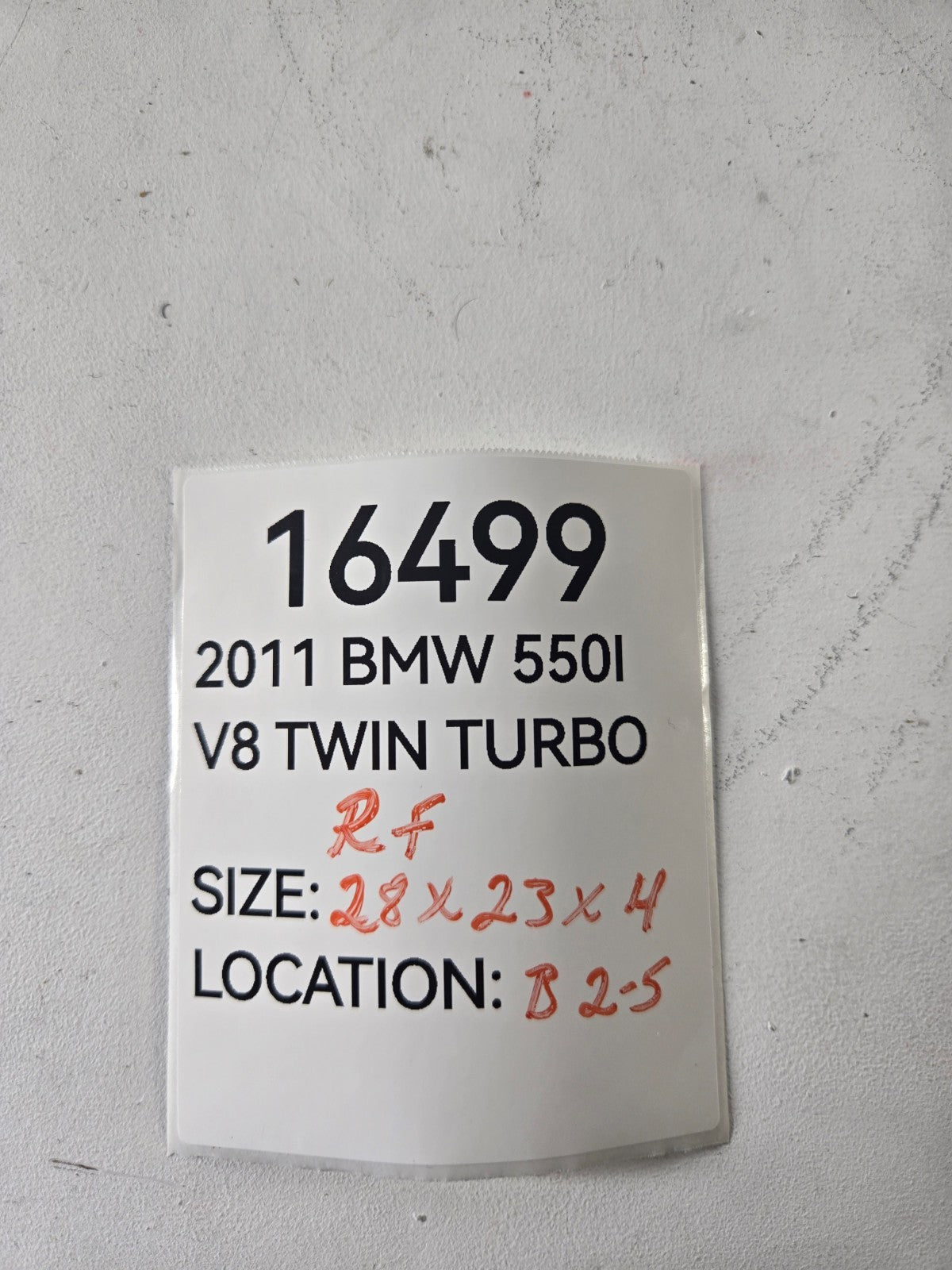 2010 2013 BMW 528i 550i Right Passenger Side B Pillar Lower Inner Trim OEM Gray