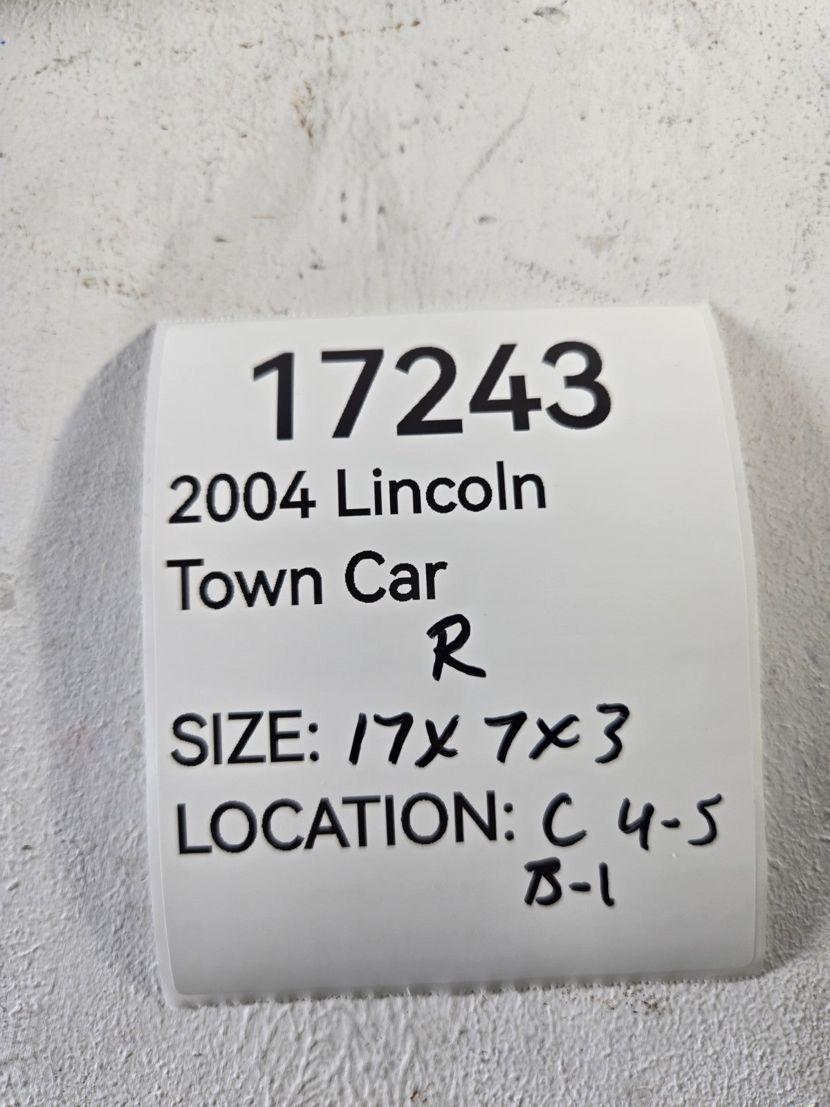 2004 Lincoln Town Car Right Passenger Side Front Sun Visor Sunvisor Glass OEM