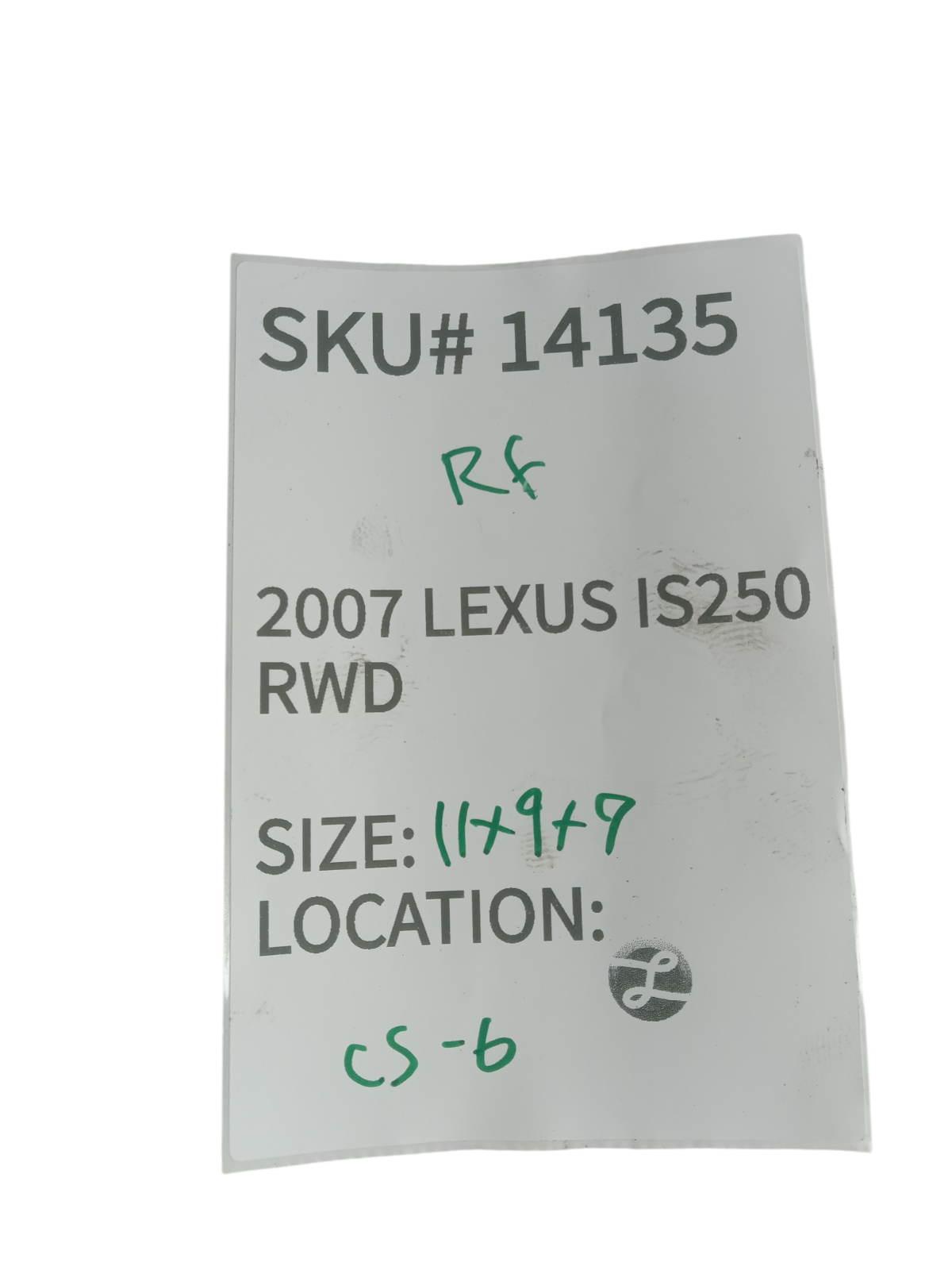 2007-2008 Lexus IS250 Right Front Disc Brake Caliper w/ Bracket OEM 14135