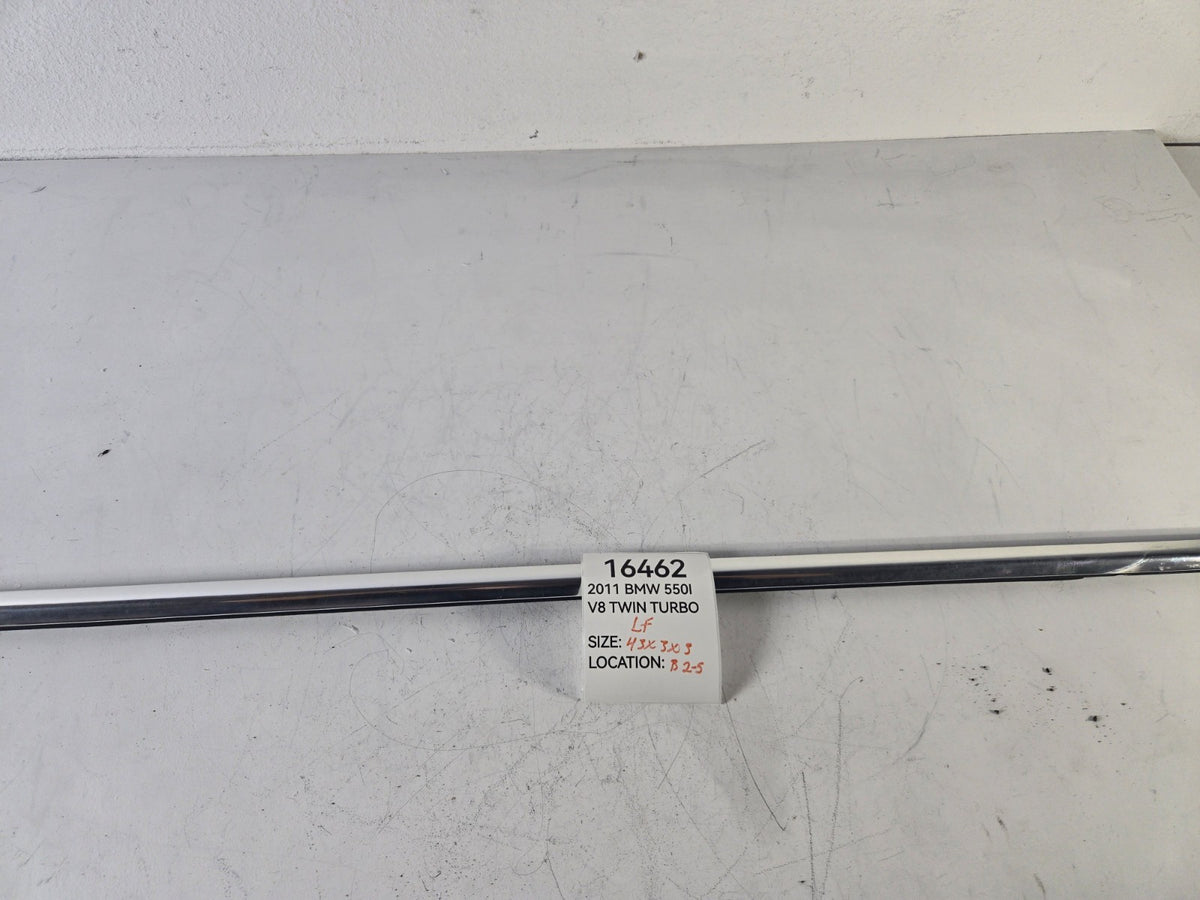 2010 2016 BMW 528i Left Driver Front Door Outer Molding Trim OEM Aluminum