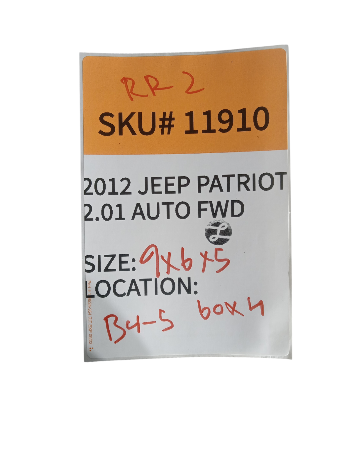 2012-2015 Jeep Patriot Right Rear Outer Seat Belt Genuine OEM 11910