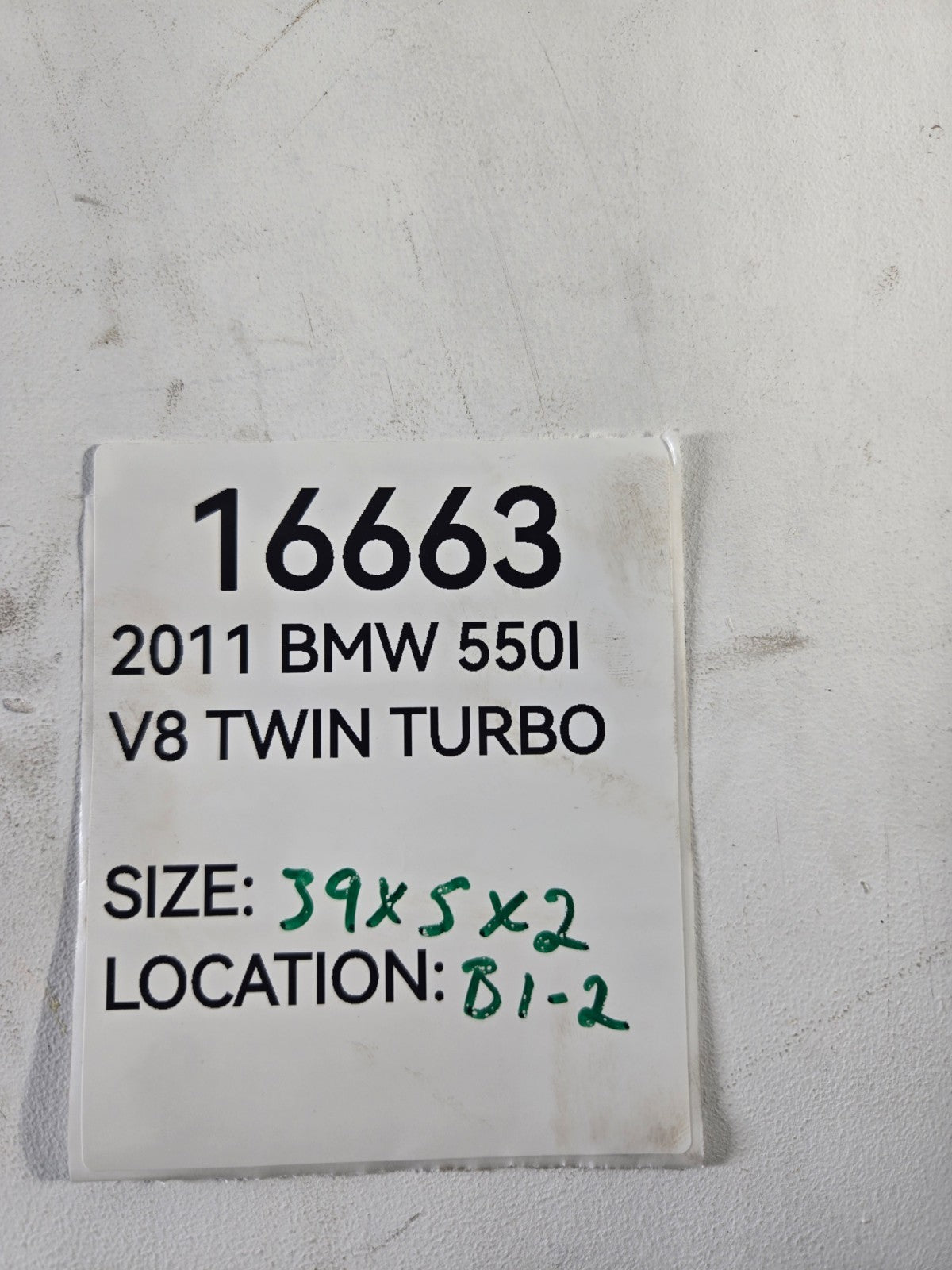 2010 2016 BMW 5 Series 550i Rear Underfloor Tunnel Member Bracket Support OEM