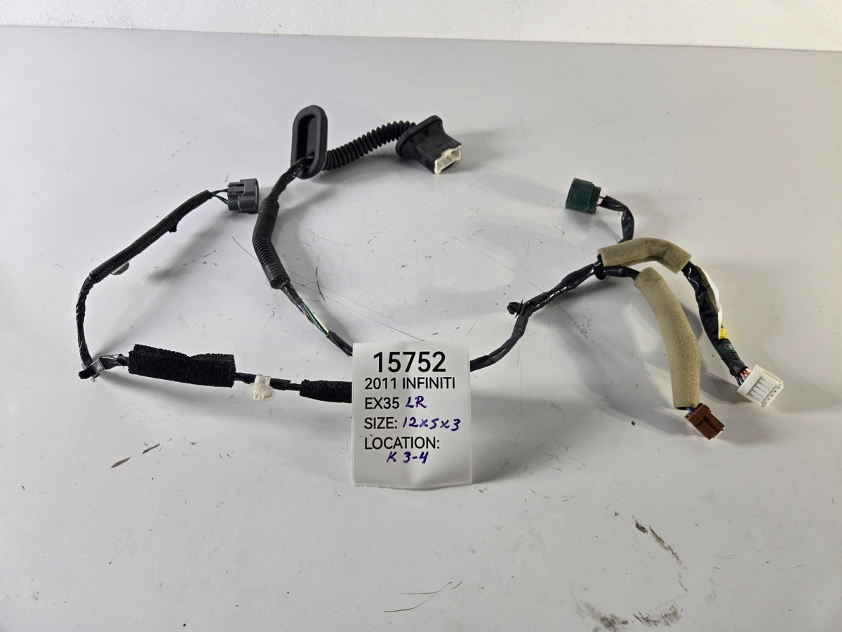 2009 2016 Infiniti EX35 EX37 QX50 Left Driver Rear Door Wire Wiring Harness OEM