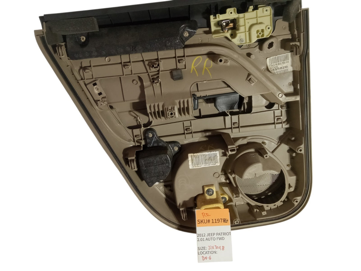 2012-2015 Jeep Patriot Right Rear Interior Door Panel Passenger Side OEM 11978