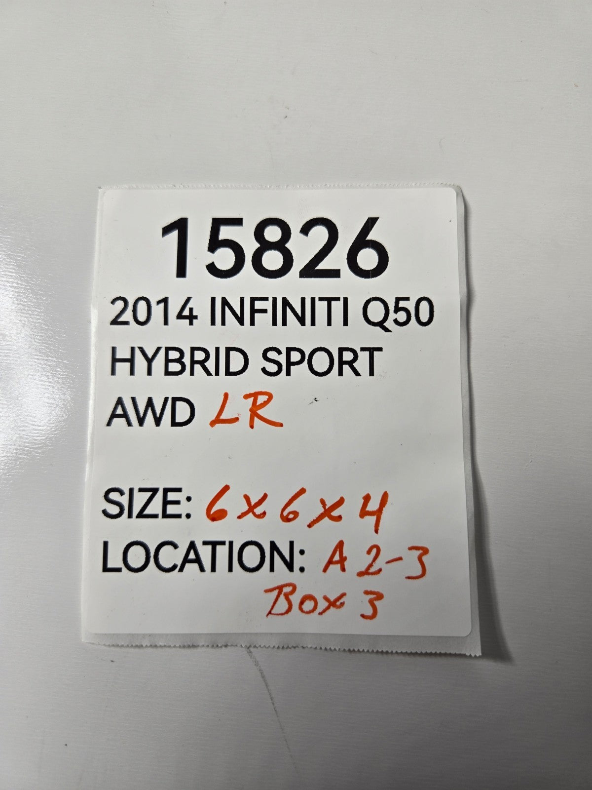 2014 2017 Infiniti Q50 Left Driver Side Rear Seat Belt Retractor OEM 888444HB0B