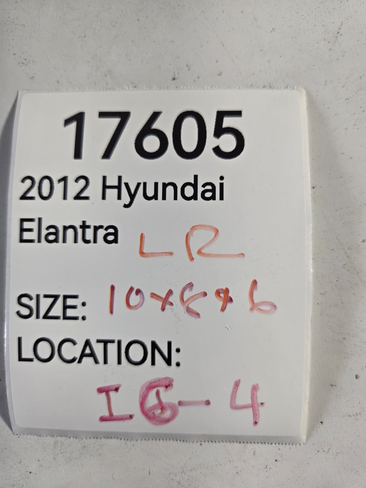 2011 2013 Hyundai Elantra Left Driver Rear Bumper Reinforcement Bracket OEM