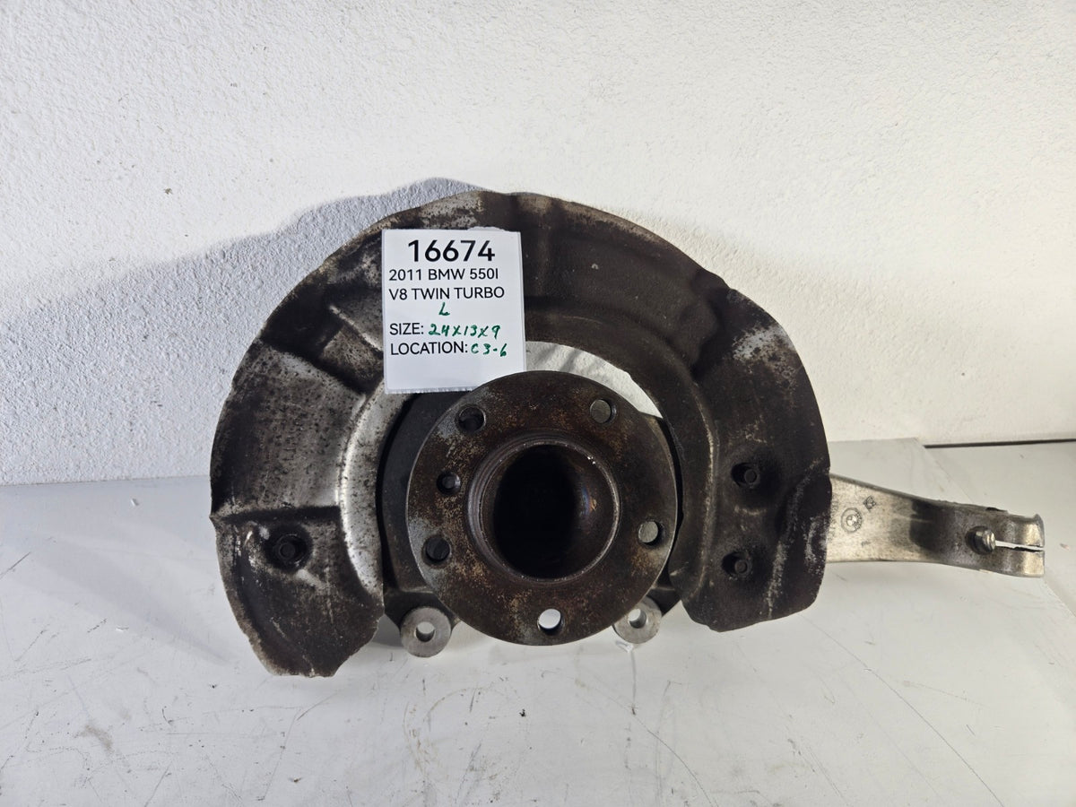2010 2016 BMW 528i 550i Left Driver Side Front Spindle Knuckle Hub OEM
