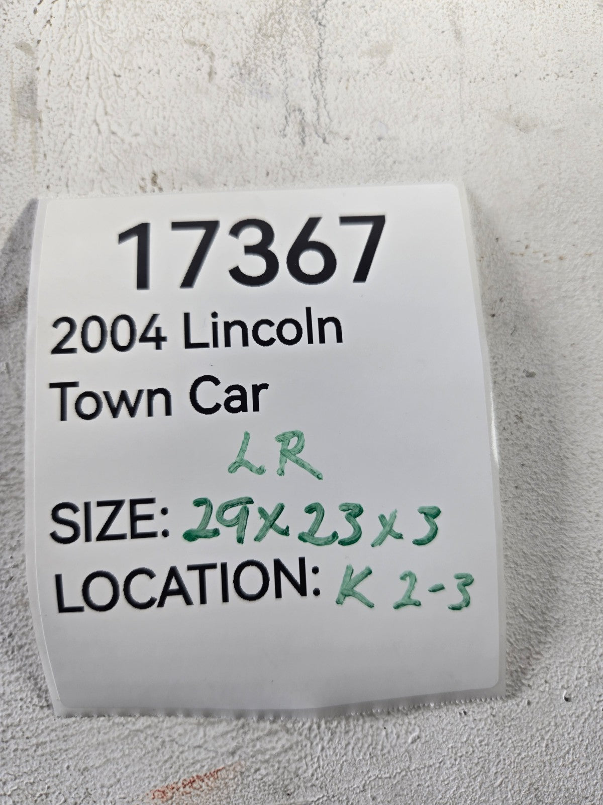 1999 2011 Lincoln Town Car Left Driver Side Rear Door Window Privacy Glass OEM